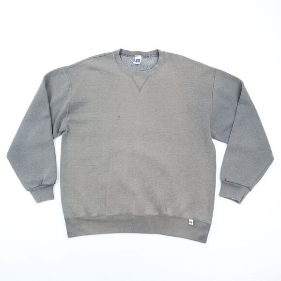 Vintage 90s Sun Faded Gray Russell Athletic Crewneck Sweatshirt Grunge Skate XL - Picture 1 of 6